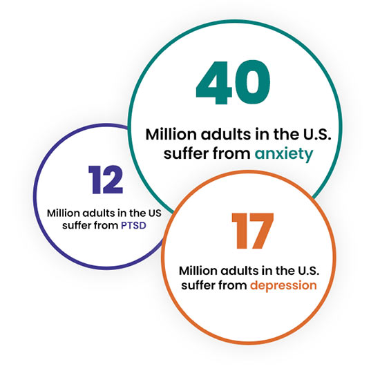 Mental Health Statistics showing how TMS can be helpful